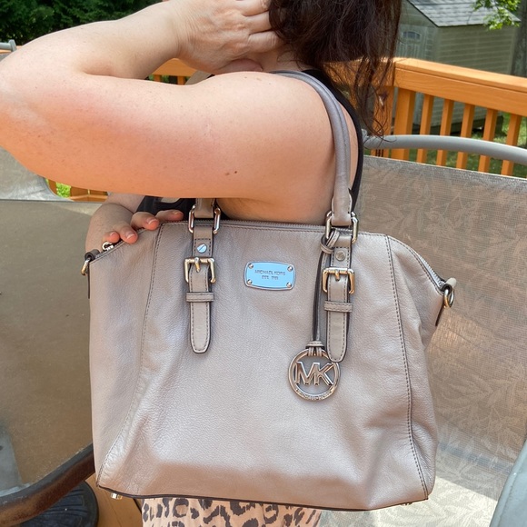 Michael Kors Gray Leather Bag - Picture 1 of 16